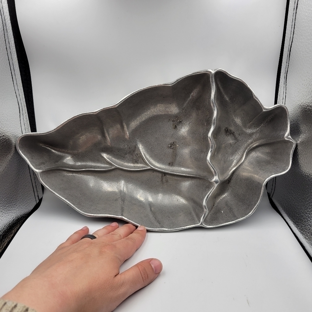 Wilton Armetale RWP Chili Pepper Pewter Chip & Dip Server